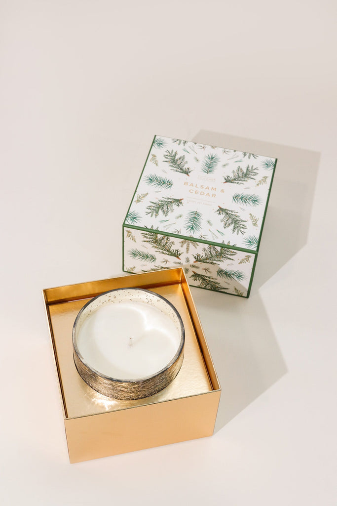 Balsam + Cedar Luxe Mercury Boxed Candle - Heyday