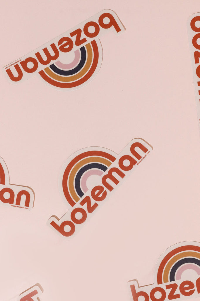Bozeman Retro Rainbow Sticker - Heyday