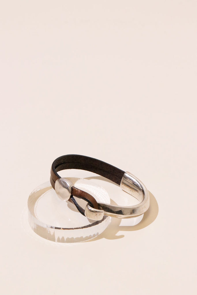 Bronze Hammered Round Cuff Bracelet - Heyday