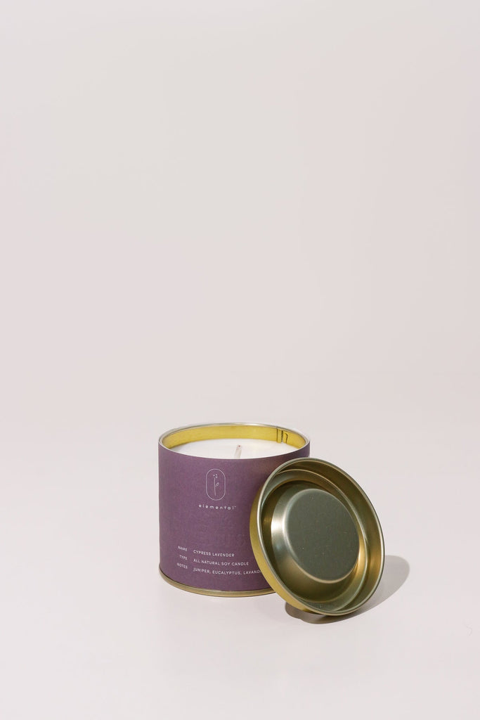 Cypress Lavender Natural Tin Candle - Heyday