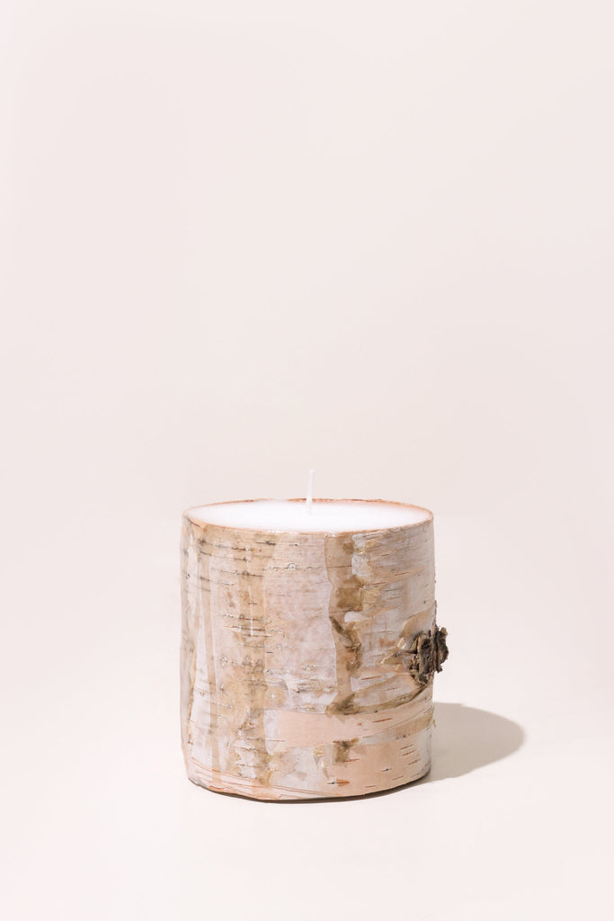 Medium Birchwood Pillar Candle - Heyday