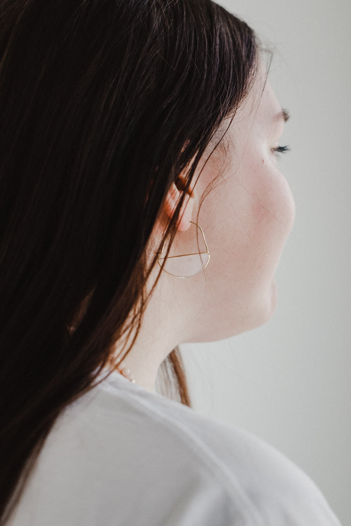 Rose Quartz + Gold Prism Earrings - Heyday