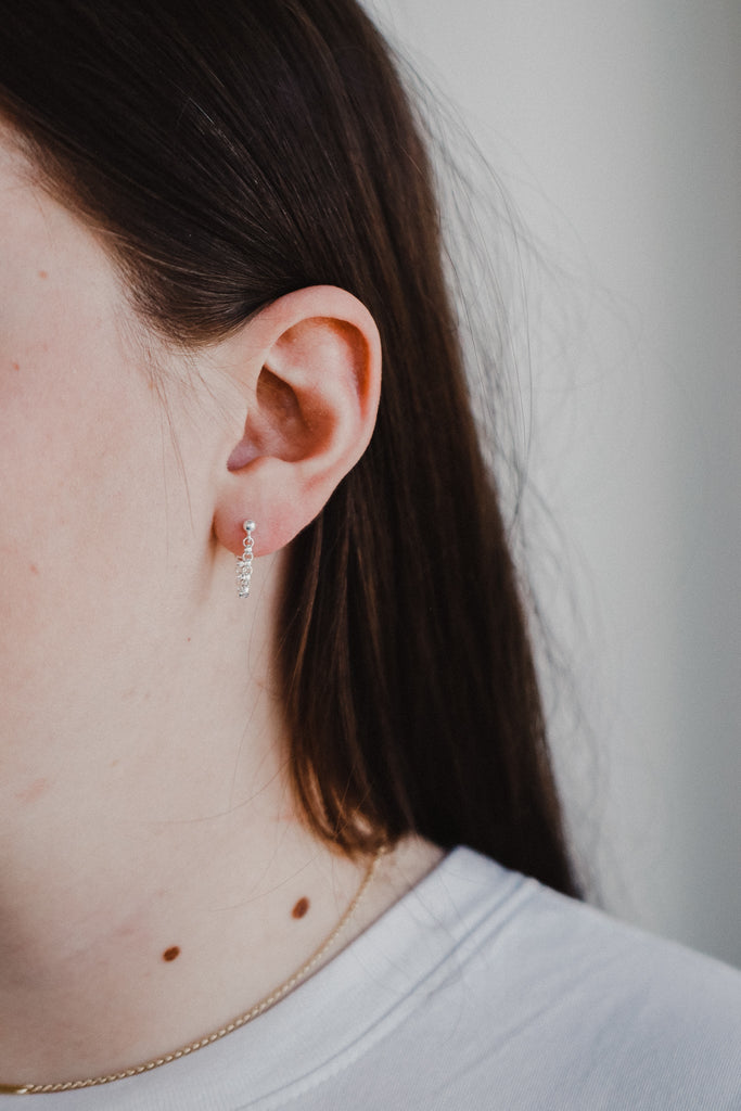 Silver Mini Annex Earrings - Heyday