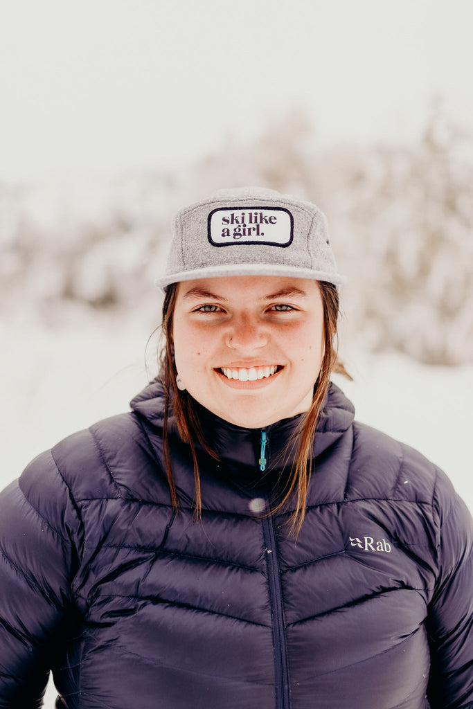 Ski Like A Girl Charcoal Wool Hat - Heyday