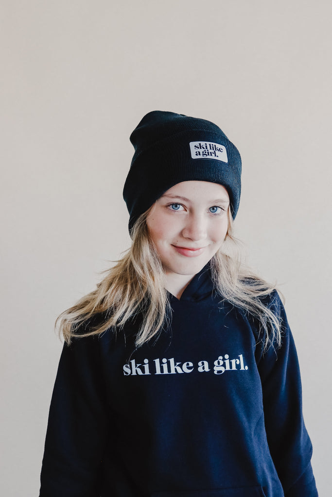 Ski Like a Girl Youth Hoodie - Heyday
