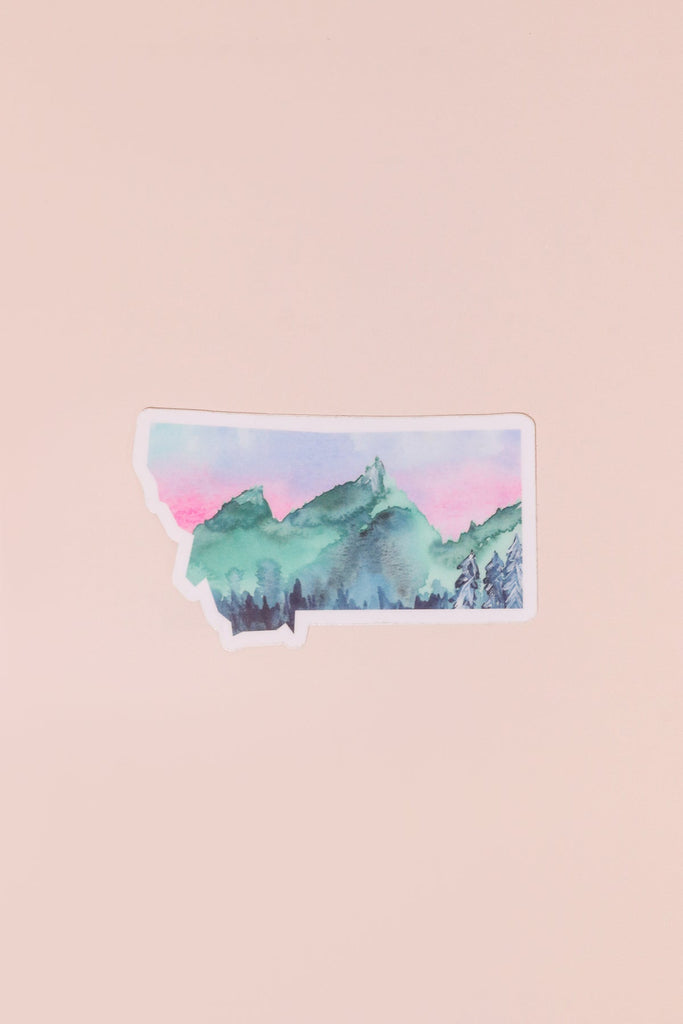 Watercolor Montana Sticker - Heyday