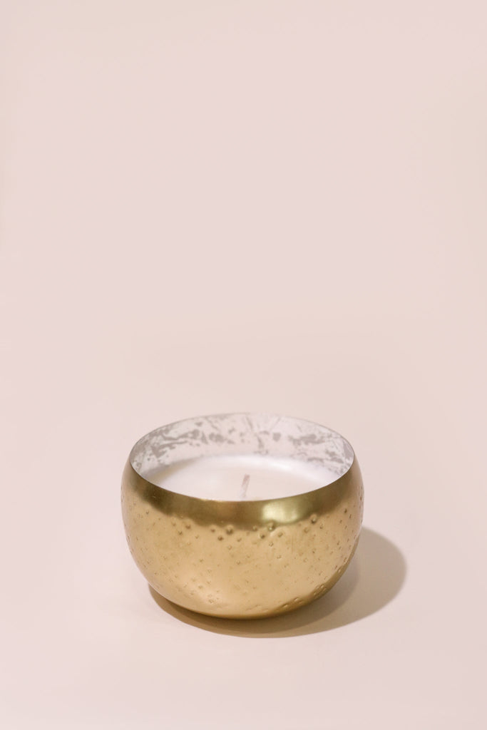 Winter White Iced Metal Candle - Heyday